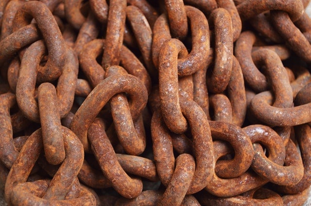 rusted chain