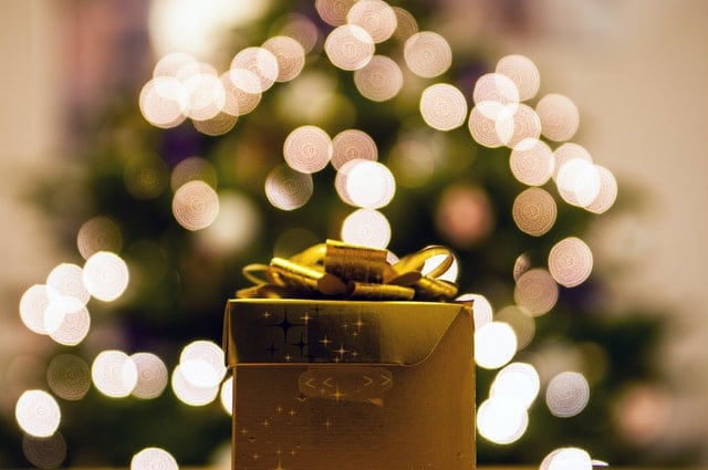 nicely wrapped holiday present